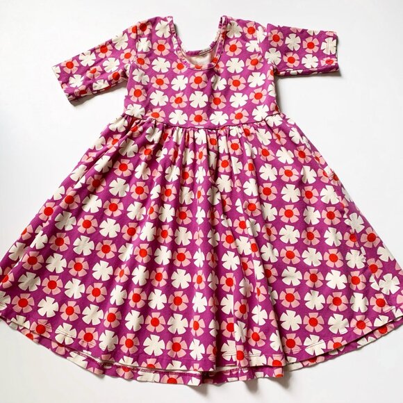 Hanna Andersson Girl Print Super Soft Skater Dress 6-7 years VGUC - Picture 7 of 7
